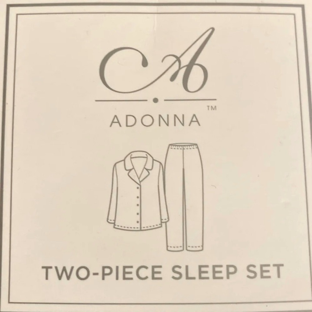 ADONNA Fleece Pajama Sets, navy and white paisley - Picture 4 of 4